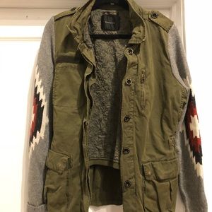 Maison Scotch Sweater Sleeve Army Jacket